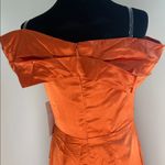 Elegant Strapless Orange Gown Size 8 Photo 11