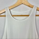 Fabletics White High Round Neck Muscle Tank Top S Photo 2