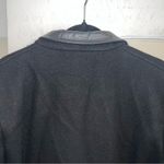 Vintage Hunter’s Run Pure New Wool And Leather Trim Black Long Coat Size 12 Photo 3