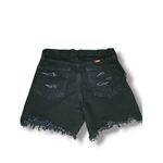 Rustler 90s  Women sz 30 Black Distressed HighRise Boyfriend Denim Shorts Western Photo 3