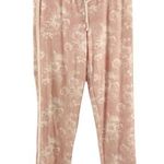 Lucky Brand  Dusty Pink Cream Soft Pajama Loungewear PJ Drawstring Waist Pants M Photo 0