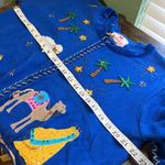 Quacker Factory Vintage Nativity Scene Christmas Sweater cottagecore grandma Size L Photo 10