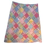 Brooks Brothers Madras Plaid Patchwork Skirt Size 8 Preppy Old Money Coastal Photo 0