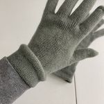 EUC women’s soft knit long foldable medium gray‎ warm winter gloves accessories Gray Photo 3