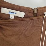 Vince Long Sleeve Draped Dress in Dark Taupe Large Photo 6