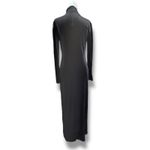 Vintage 90s Carole Little Black Velvet Dark Floral Mock Neck Maxi Dress Romantic Size 4 Photo 4