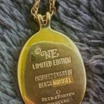 Vintage Hummel Signed Pendant. Original. chain and box. Gold Photo 1