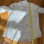 ALC Frank A.L.C.‎ White Dalmation Polka Dot Print Silk Blouse Size 2 Photo 6