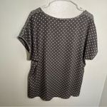 Alfani  Scoop Neck Blouse Gray White Geometric Photo 7