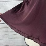 Free People  Intimately Small Crop Top Cami Tank Vetiver Bloom Burgundy Sequins Photo 3