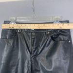 Divided  H&M Faux Leather Pants Women’s Size 6 Black Straight Leg Vegan Trousers Photo 7