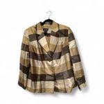 Ashley Stewart Blazer silk Women 16 W Brown Autumn Photo 2