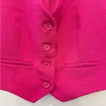 Christian LaCroix  Button Front Vest in Fuchsia Pink XS‎ Cropped Photo 3
