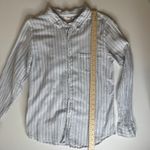 Sundry  Womens Gauzy Cotton Blue‎ Striped Button Up Shirt Sz 2 (M) Coastal Beachy Photo 12