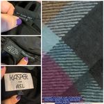 Kasper VINTAGE 1990'S  FOR ASL PURPLE, GRAY & BLUE PLAID WOOL BLAZER (12) Photo 10