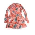 Vibrant Orange and Blue Leaf Print One Photo 2