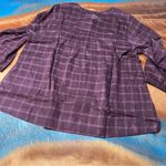 Wrangler NWT Brown Plaid Blouse size L western boho peasant top Photo 5