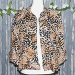 Ruby Rd . Size M Linen Lightweight Shacket Jacket Button Front Brown & Black Casual Photo 0