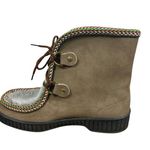 VTG Mukluk Sherpa Lined Gum Sole Winter Warm Boots USA Made Boho Hippie Size 7 Brown Photo 8