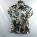 BCBG MaxAzria XS Animal Print Satin Fitted Top Photo 1