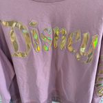 NWT! Women’s Parks Disney Land pink holographic long sleeve sweatshirt L Photo 1