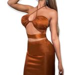 SheIn Satin Halter Top & Maxi Skirt 2-Piece Set - L Photo 64