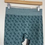 Oiselle  Green Lightning Bolt Printed Seamless Leggings Photo 5