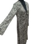 Mango Women's Size 6 Animal Print Long Sleeve Maxi Dress Cheetah Leopard Print Photo 2