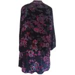 Chelsea & Theodore Woman Brushed Velvet Floral Kimono Size 1X Fairy Boho Slouchy Black Photo 1