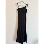 La Femme One Shoulder Black Gown With Side Slit Formal Dress Size 6 Photo 1
