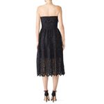 Shoshanna  Black Lace Eleanora Strapless Midi Dress Cocktail Black 4 Photo 1