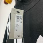 River Island NWT Mock Neck Black White Marble Knit Sweater Size 8 Photo 7