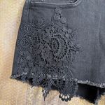 American Eagle  Outfitters Black Embroidered Lace Hi Rise Shortie Shorts 12 Photo 5