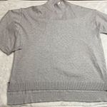 Tahari  Flannel Sweater Women's Plus Size 1X Gray Mock Neck Zipper Back Rayon NEW Photo 9