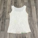 Vintage Y2K floral lace shimmery tank top Pink Photo 3