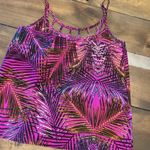 Hurley Womens Small Purple Tropical Spaghetti Strap Top Beach Coastal Rad Photo 3