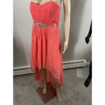 May‎ Queen Couture 10 Pink Strappy Rhinestone Accent Maxi Chiffon Formal Dress Photo 1