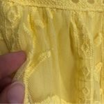 Socialite bright yellow lace mini dress sheer back v neck women’s size large Photo 9