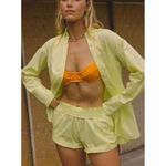 Araminta James Portugal Shirt in Limoncello Large Womens Button Down Top Green Photo 11