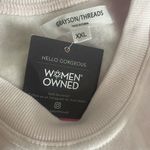 Grayson Threads Grayson/Threads sweatshirt pale pink crew crop plus graphic Santé Size XXL Photo 3