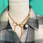 Forever 21 brand Black and White Flannel Shirt Photo 1