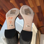 Badgley Mischka Silver Diamond Block Heels Cocktail Party Glam Glitter Holiday Photo 6