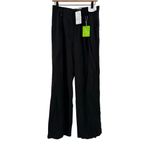 Sam Edelman Codie Pants Size 29 Black NWT High Rise Wide Leg Pleated Trousers Photo 1