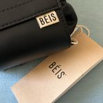 BEIS  Black Travel Drink Faux Fur Koozie Sling‎ Bag Wallet Strap Accessory NWT Photo 11