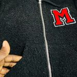 Forever 21  Black Thick Winter Fleece Jacket with Red Plaid Detail Photo 4