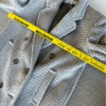 Vintage Bert Newman Petites Gray White Check Wool Full Length Dress Coat Sz 10P Photo 9