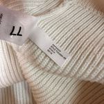 Athleta  White Rest Day Asymmetrical Crew Knit Sweater Size Small Photo 3