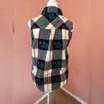 Cabin creek Vintage  plaid and floral grannycore button down collared tank S pet Photo 2