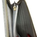 Badgley Mischka NWT Grey Blue Quilted Long Cardholder Wallet Vegan Leather Photo 4