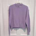 Pistola  NWT Eva Crew Neck Pullover Sweater Taro Lavender Lilac Small Distressed Photo 2